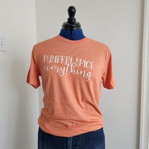 Pumpkin Spice Everything Fall Tee Bella + Canvas Soft Jersey Autumn T-Shirt M